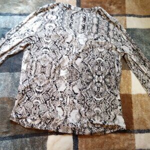 Snake pattern dress blouse